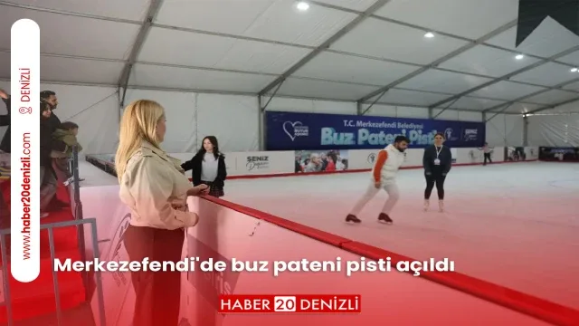 Merkezefendi'de buz pateni pisti açıldı