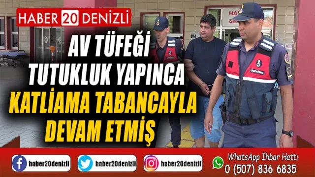 Av tüfeği tutukluk yapınca katliama tabancayla devam etmiş