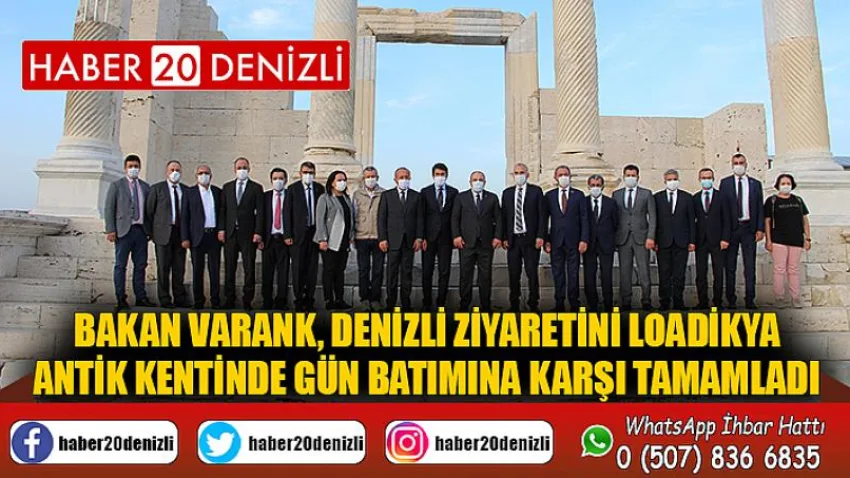 Bakan Varank, Denizli ziyaretini Loadikya Antik Kentinde gün batımına karşı tamamladı