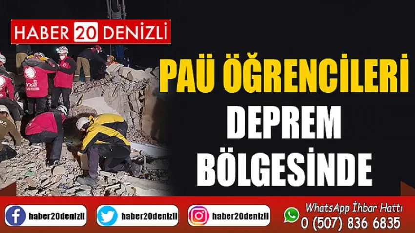 PAÜ Öğrencileri Deprem Bölgesinde