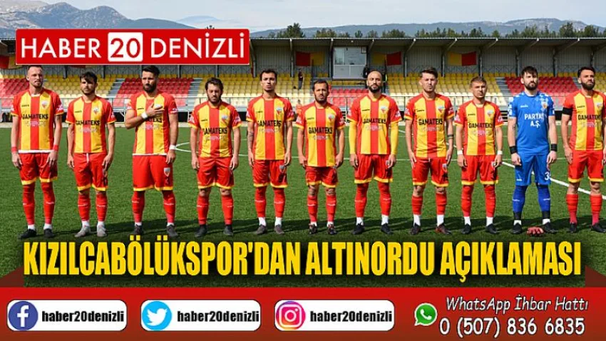 Kızılcabölükspor'dan Altınordu açıklaması