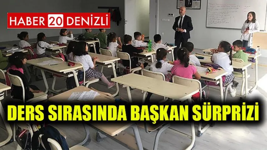 Ders sırasında Başkan sürprizi