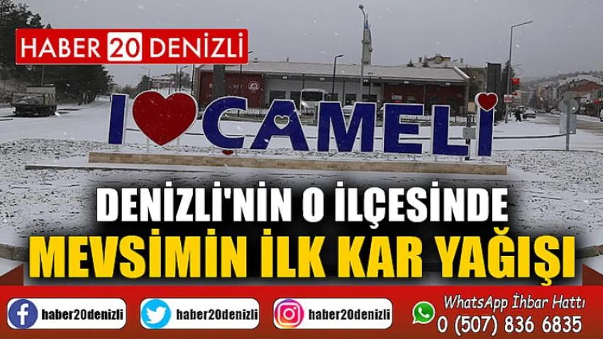 Denizli'nin o İlçesinde Mevsimin İlk Kar Yağışı