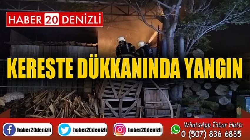 Kereste dükkanında yangın