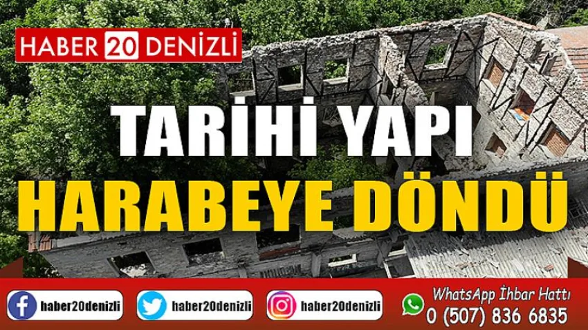 Tarihi yapı harabeye döndü