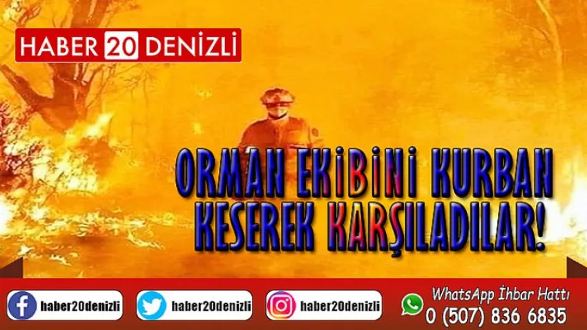 Antalya'dan Dönen Orman Ekibini Kurban Keserek Karşıladılar