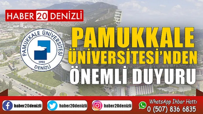 Pamukkale Üniversitesi Basın Duyurusu