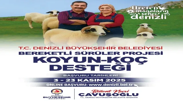 Denizli Büyükşehir’den koyun-koç desteği Bereketli Sürüler Projesi ile kırsalda üretime destek