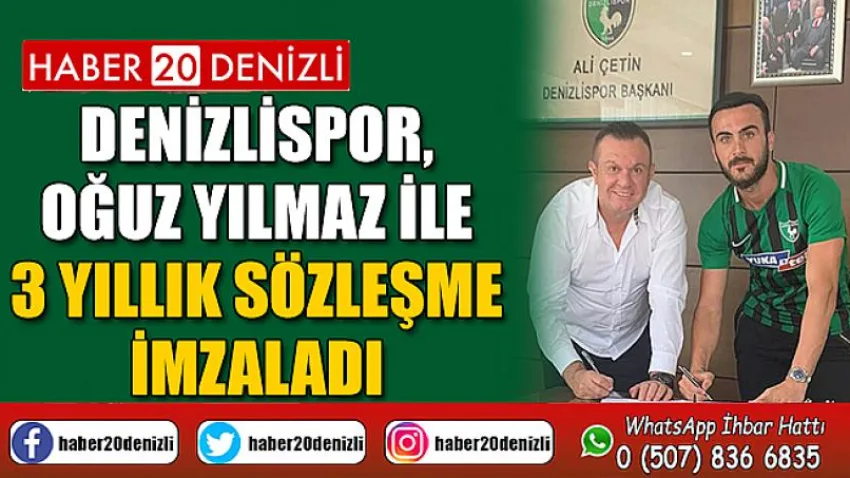 Denizlispor, Oğuz Yılmaz ile 3 yıllık sözleşme imzaladı
