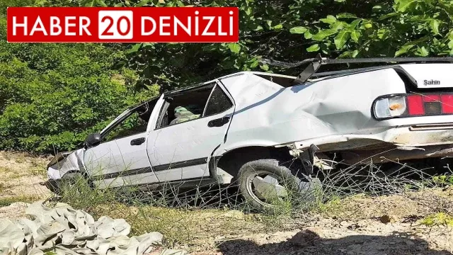 Şarampole uçan otomobilin sürücüsü hayatını kaybetti
