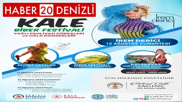 27. Geleneksel KALE Biber Festivali, KALEDAVAZ Yağlı Pehlivan Güreşleri ve Halk Konserlerine Davet