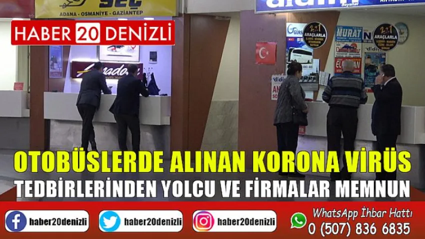 Otobüslerde alınan korona virüs tedbirlerinden yolcu ve firmalar memnun