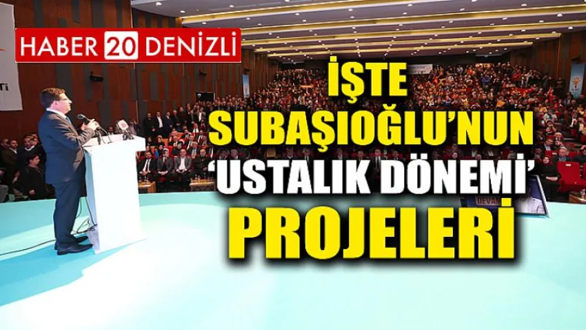 Subaşıoğlu’nun ‘Ustalık Dönemi’ Projeleri