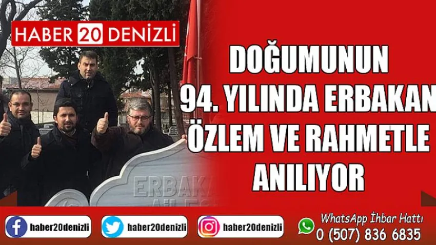 Doğumunun 94. Yılında Erbakan Özlem ve Rahmetle Anılıyor