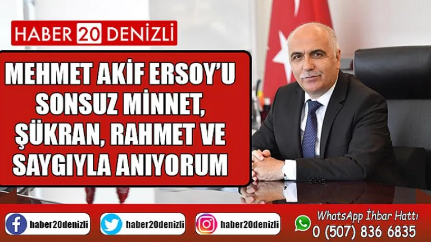 Vali Karahan'dan İstiklal Marşının kabulü ve Mehmet Akif Ersoy'u anma mesajı