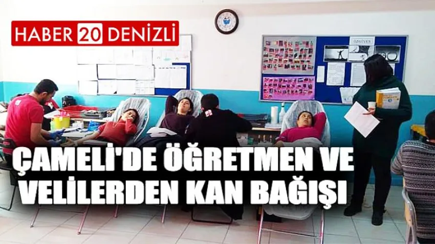 Çameli'de Öğretmen ve Velilerden Kan Bağışı