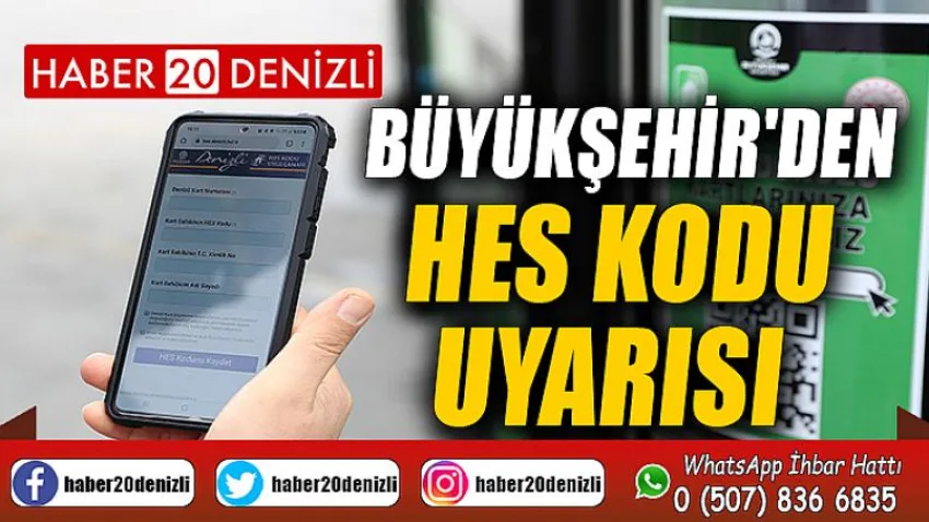 Büyükşehir'den HES kodu uyarısı