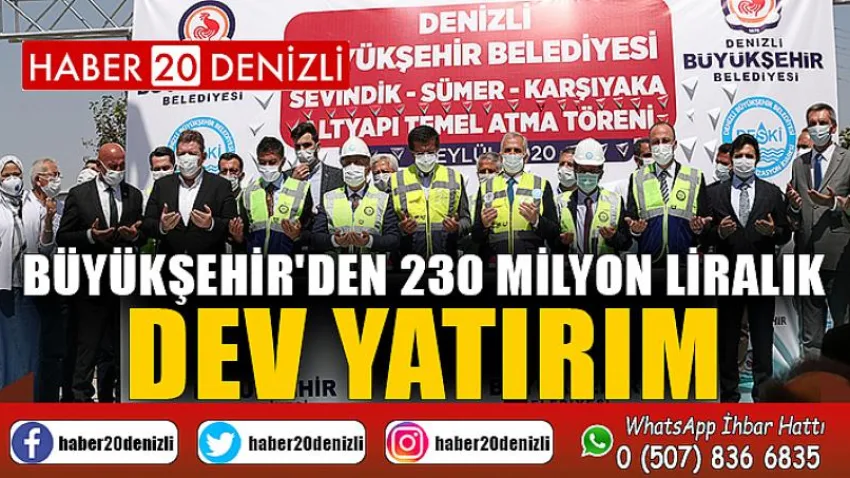 Büyükşehir'den 230 milyon liralık dev yatırım