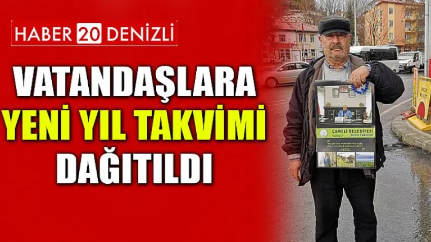 Vatandaşlara yeni yıl takvimi dağıtıldı