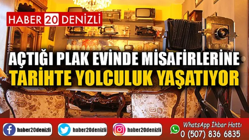 Açtığı plak evinde misafirlerine tarihte yolculuk yaşatıyor