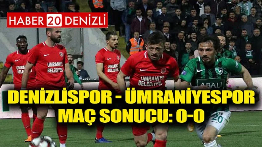 Denizlispor - Ümraniyespor maç sonucu: 0-0