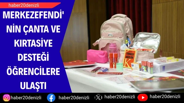 Merkezefendi'nin çanta ve kırtasiye desteği öğrencilere ulaştı