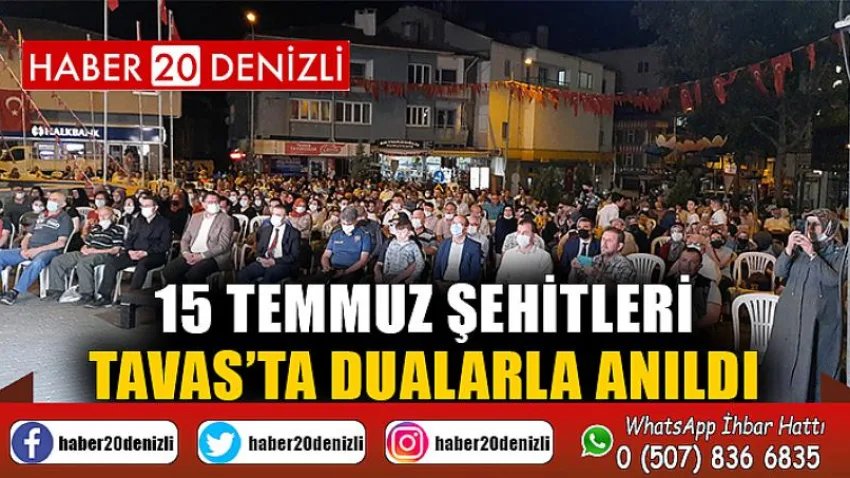 15 Temmuz şehitleri Tavas’ta dualarla anıldı