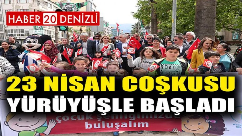 23 Nisan Coşkusu Yürüyüşle Başladı