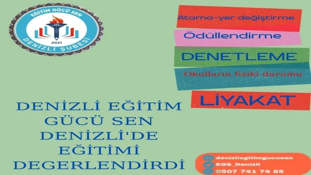 Denizli Eğitim Gücü Sen Eğitim Öğretim Yılını Değerlendirdi