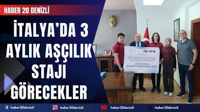İtalya’da 3 aylık aşçılık stajı görecekler