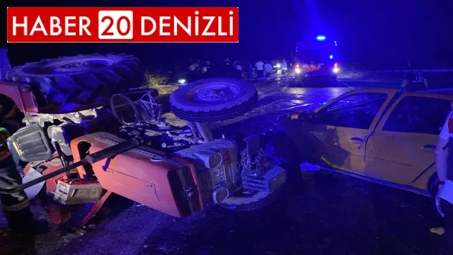Traktörle çarpışan otomobildeki kadın yolcu hayatını kaybetti