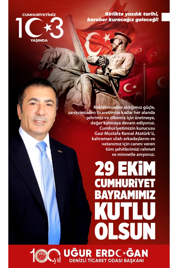29 EKİM KUTLAMA. DENİZLİ TİCARET ODASI BAŞKANLIĞI