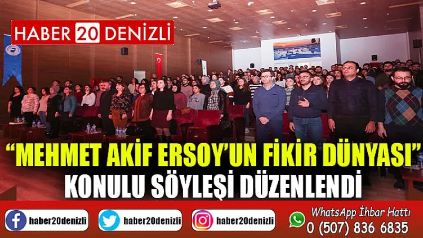 PAÜ’de “Mehmet Akif Ersoy’un Fikir Dünyası” Konulu Söyleşi Düzenlendi