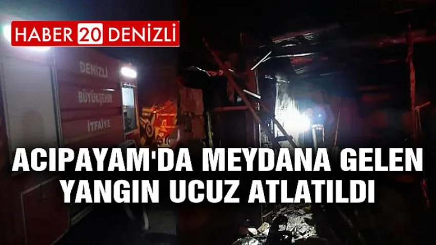 Acıpayam'da Meydana Gelen Yangın Ucuz Atlatıldı