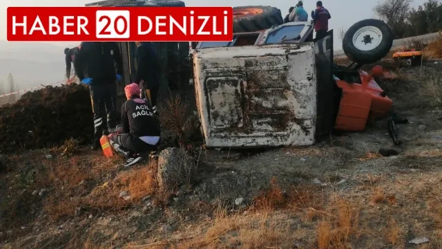 Devrilen traktörün altında kalan 4 çocuk babası çiftçi hayatını kaybetti