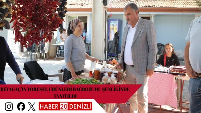 Beyağaç'ın yöresel ürünleri bağbozumu şenliğinde tanıtıldı